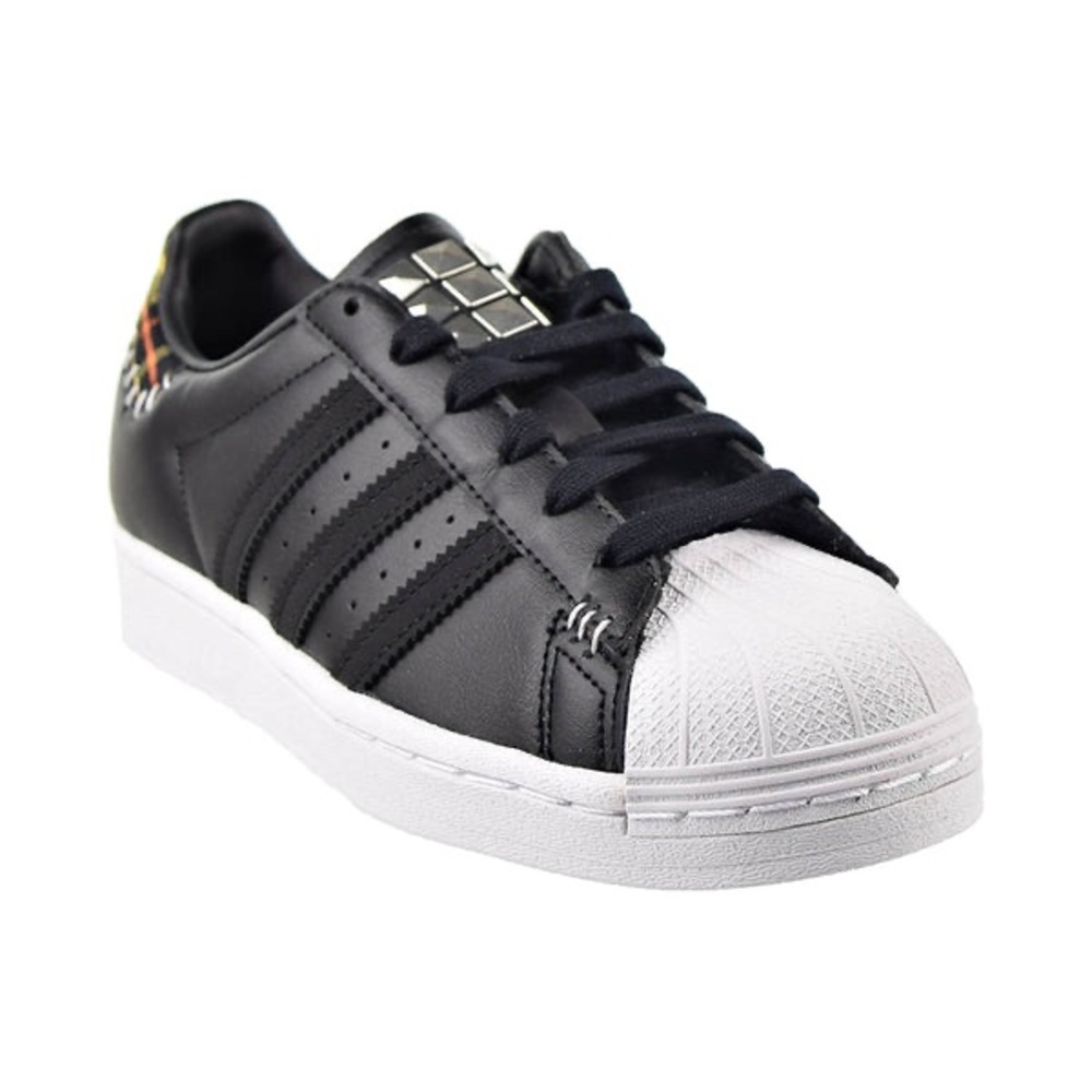**NEW** Adidas Superstar Big Kids' Shoes Core Black-Team College Gold 6.5